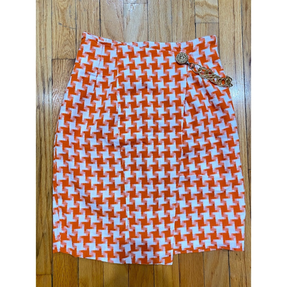 Japan Vintage Orange Knit Mini Skirt